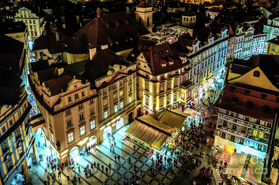 Prague Evening Stroll Old Town Square Photograph by M G Whittingham