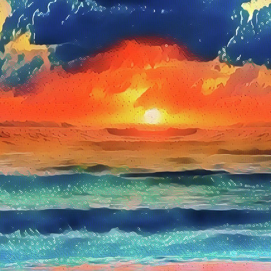 Evening Sunset in Paradise Mixed Media by Joanna Smith