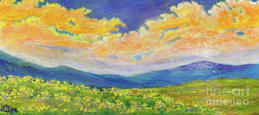 Evening View Of The Blue Ridge Painting by Lee Nixon