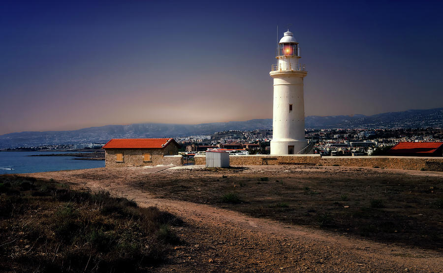 Evening View On Lighthouse In The Kato Paphos, Cyprus Photograph