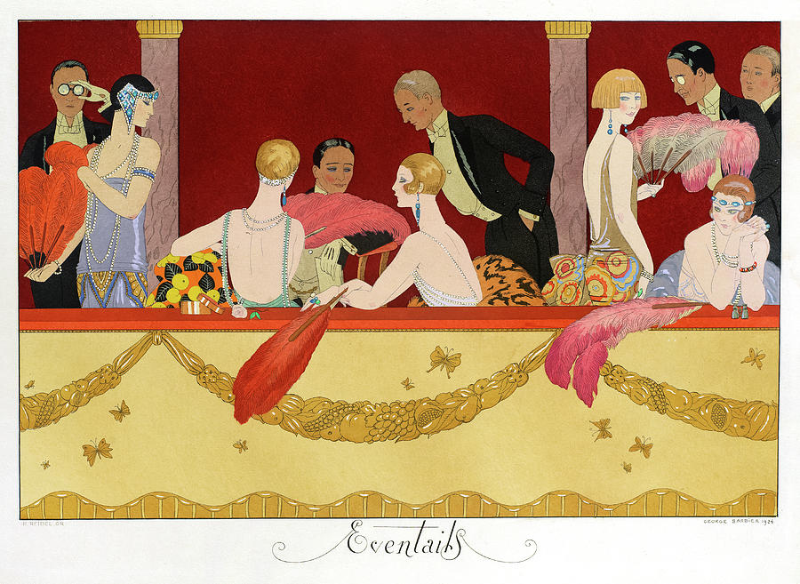 Eventails, Fashion, 1924 Painting by George Barbier - Pixels