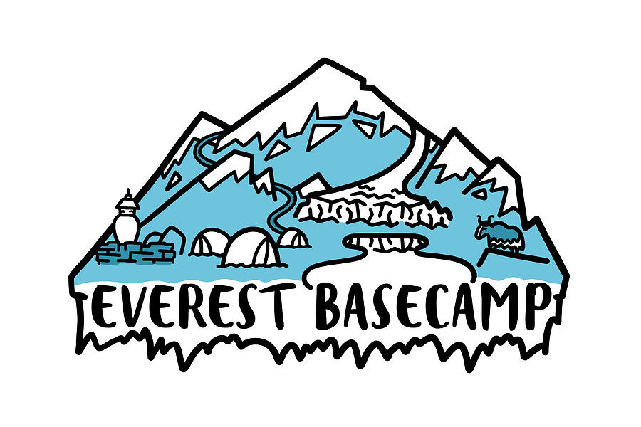 Mountain Digital Art - Everest Basecamp by Tom Napper