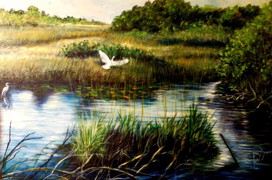 Everglades 3 Painting by Larry Palmer