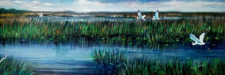 Everglades Birds 1 Painting by Larry Palmer - Fine Art America