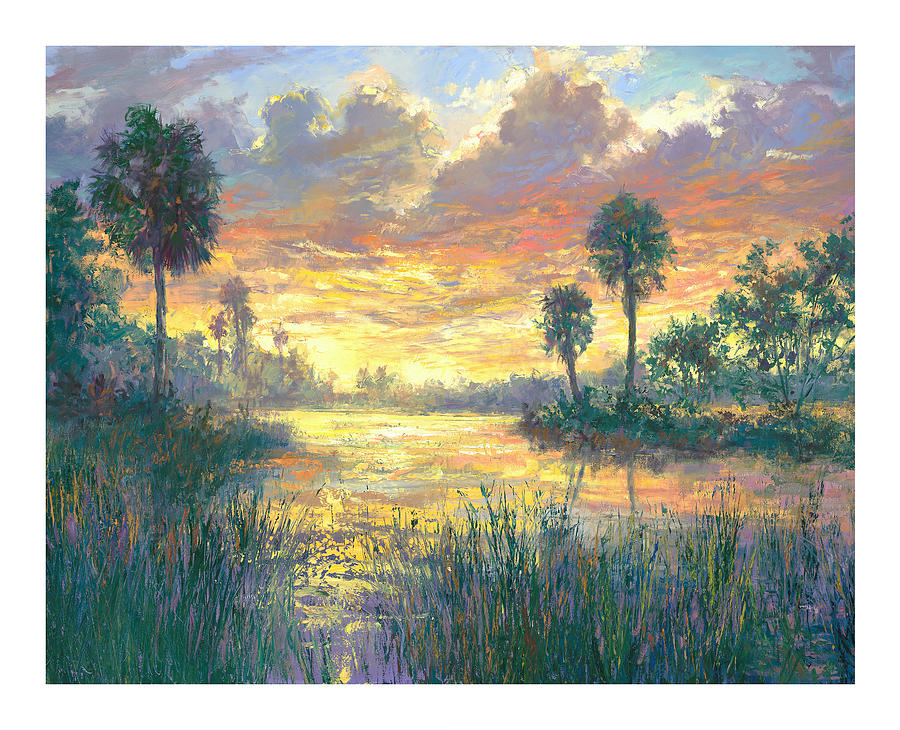 Nature Painting - Everglades Sunrise cropd by Laurie Snow Hein