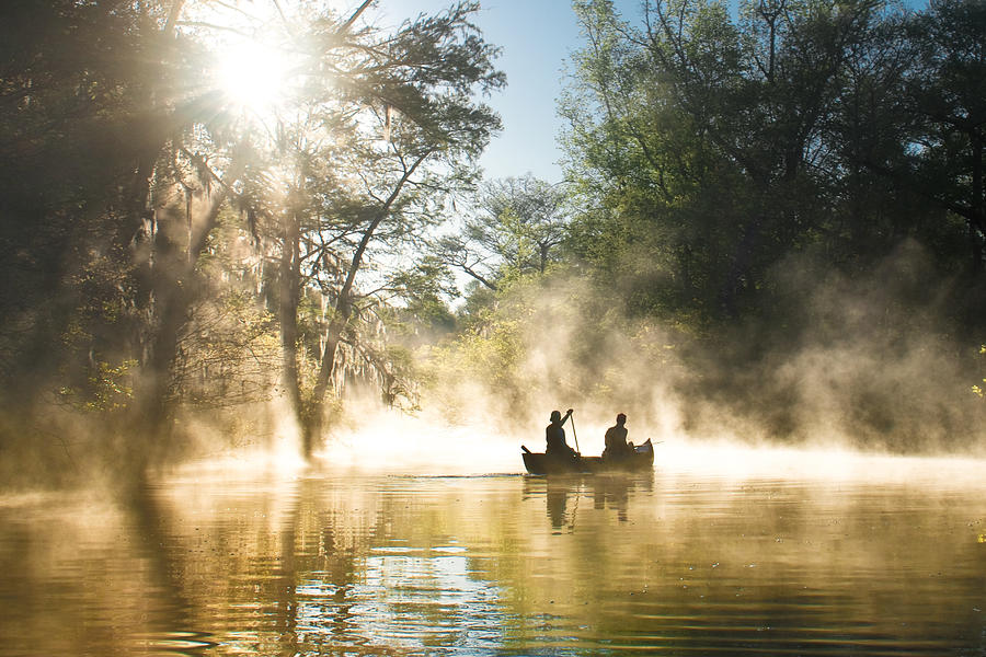 Everglades ya National Park - canoeing in mist Photograph by Douglas Rissing
