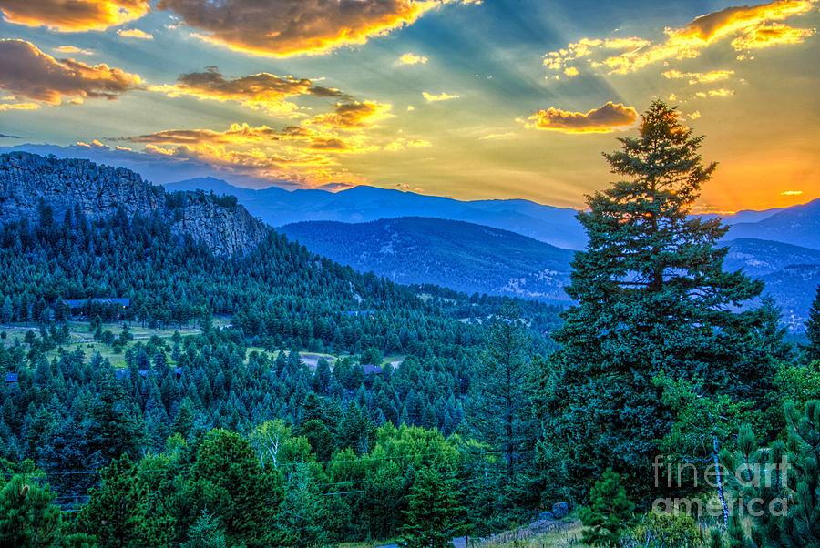 Evergreen Sunset Photograph by Chuck Burdick
