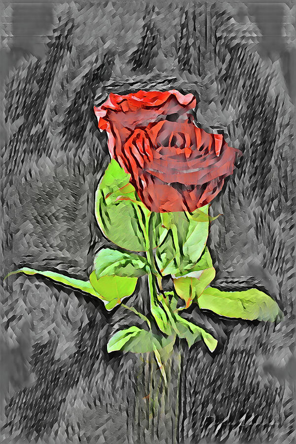 Rose Digital Art - Everlasting Bouquet by Torfinn Johannessen