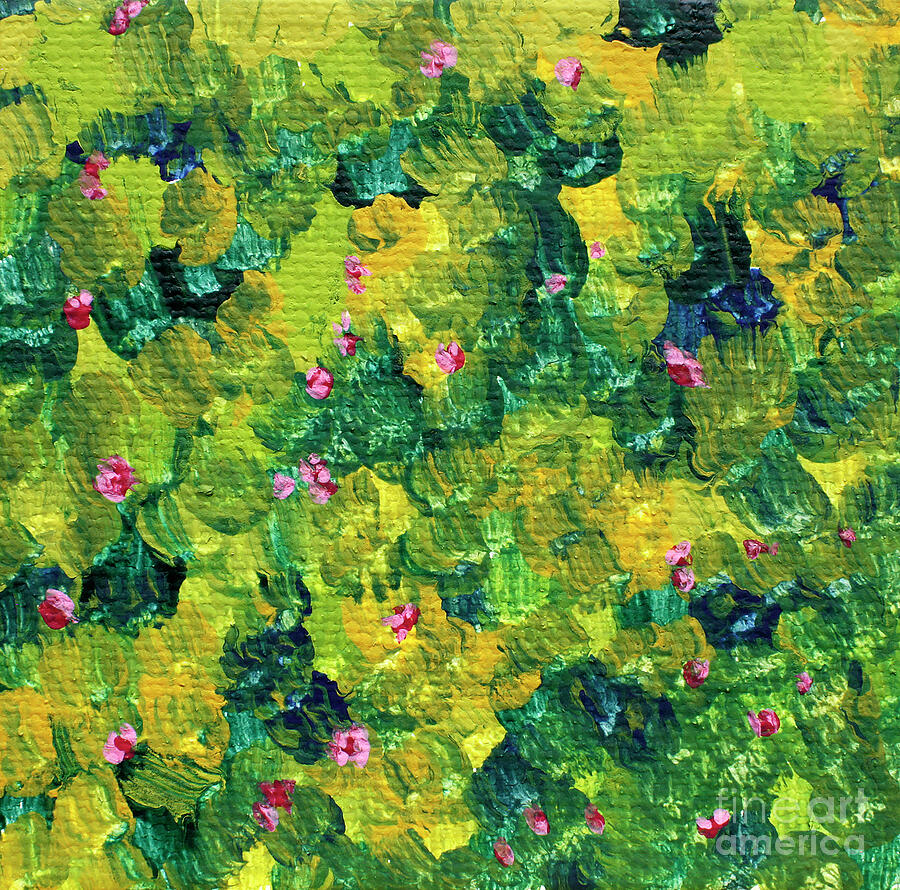 Flower Painting - Every Green by Helena M Langley