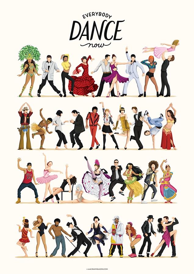 Everybody Dance Now Poster Digital Art By Kailani Smith Pixels