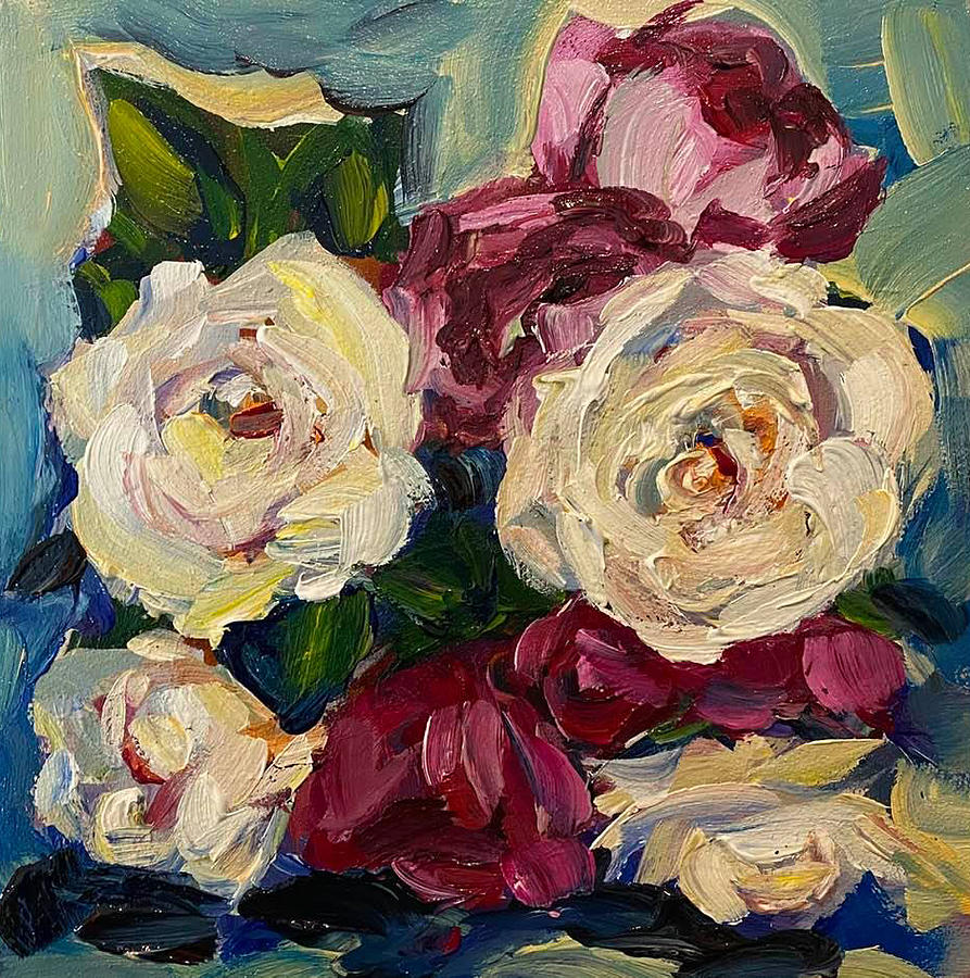 Rose Painting - Everythings Rosey by Jacki Kellum
