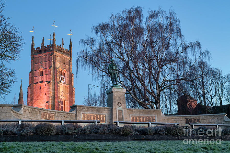 Evesham War Memorial and Bell Tower in Dawn Photograph by Tim Gainey
