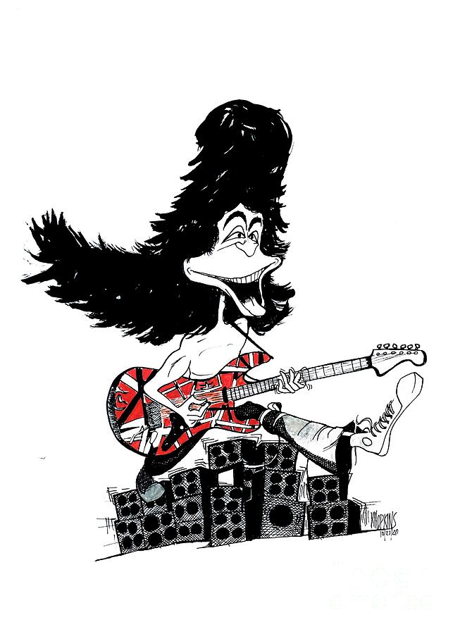EVH Drawing by Michael Hopkins EVH Drawing by Michael Hopkins