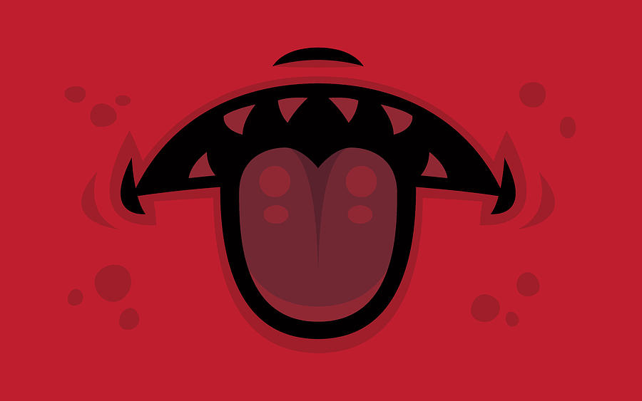 Evil Demon Mouth With Tongue Digital Art