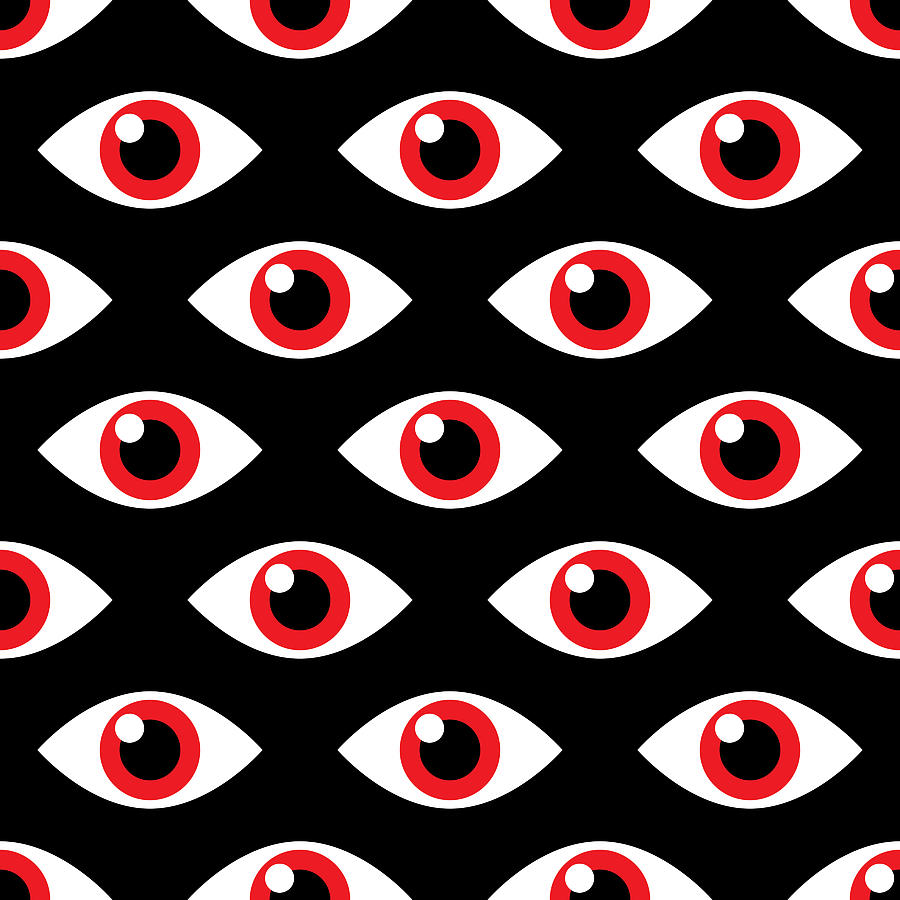 Evil Eye Pattern Drawing by JakeOlimb