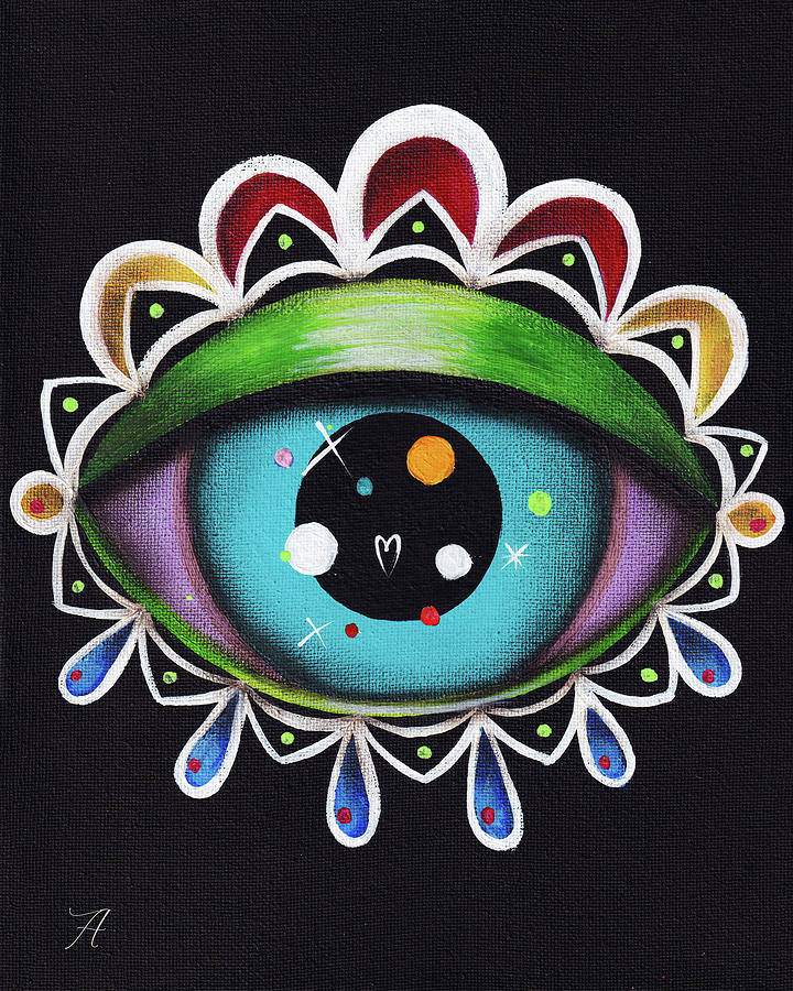 Evil Eye V Painting by Abril Andrade - Fine Art America