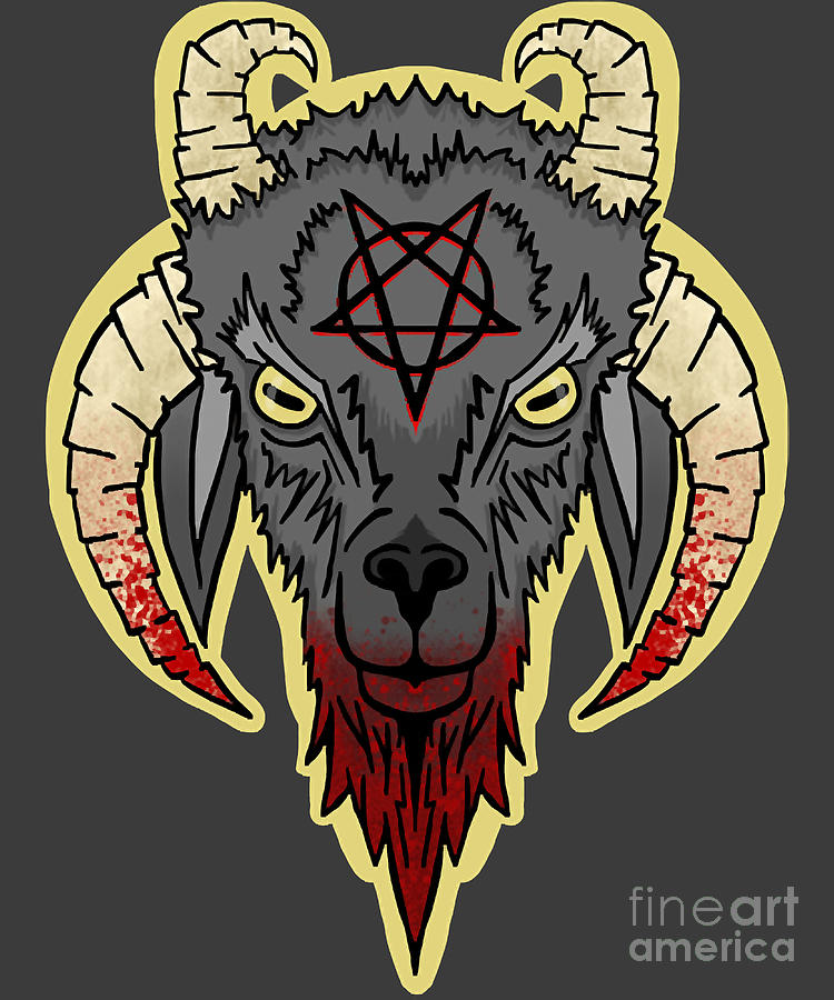 Evil Goat Digital Art by Deriyah Vasquez - Fine Art America