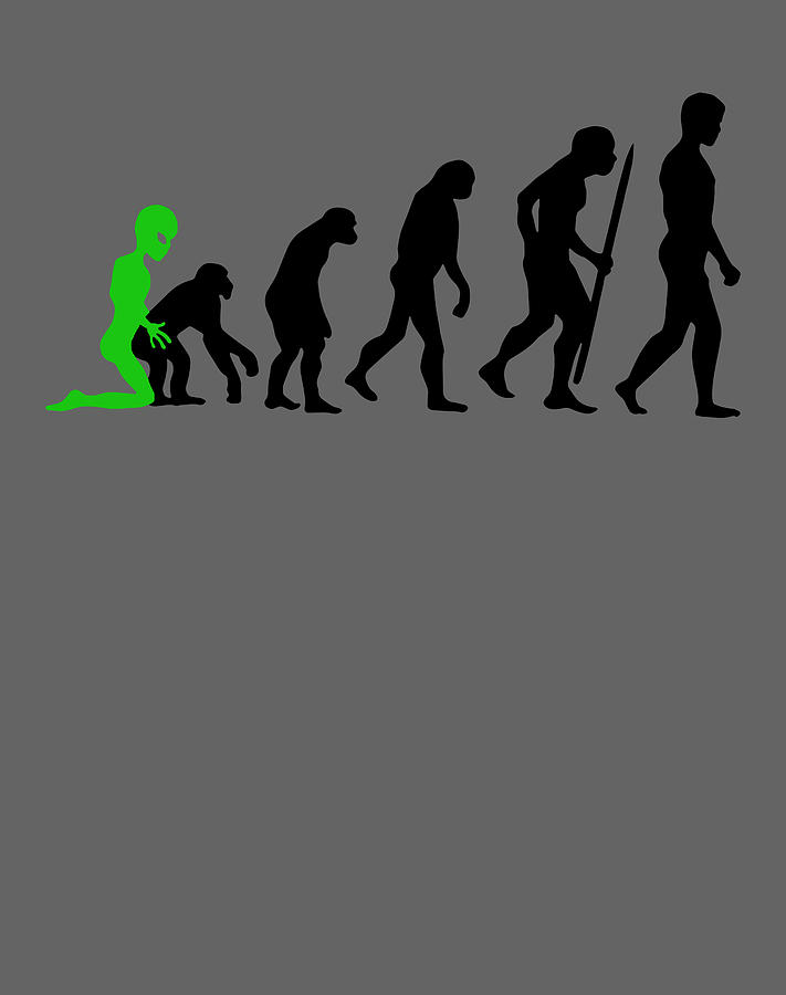 Evolution Alien Primate Tee Funny Human Evolution s Beach Graphic ...