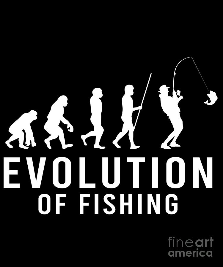 Evolution Fishing Fish Fisherman Angling Fisher Gift by Thomas Larch