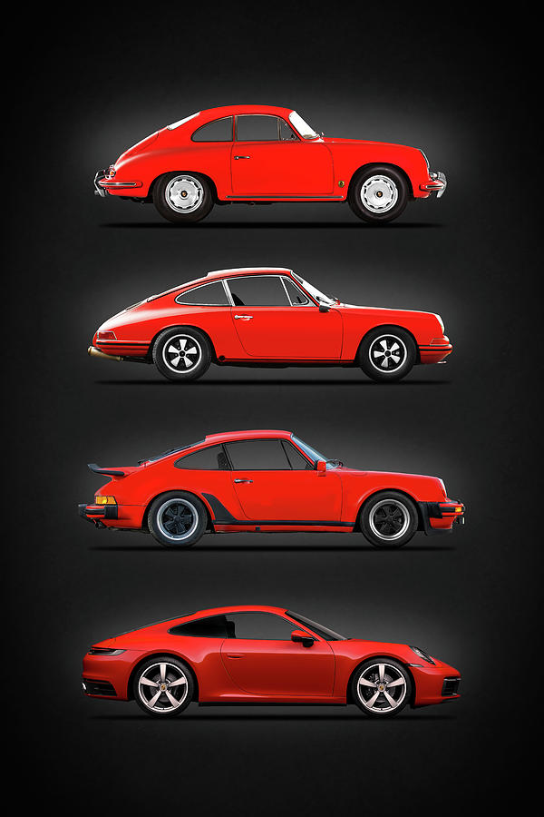 Evolution Of The 911 Red Photograph by Mark Rogan