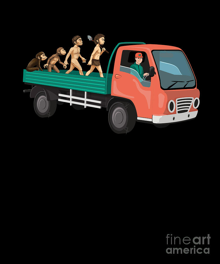 Truck Digital Art - Evolution Truck Driver Cool Truck Driver Gift by Thomas Larch