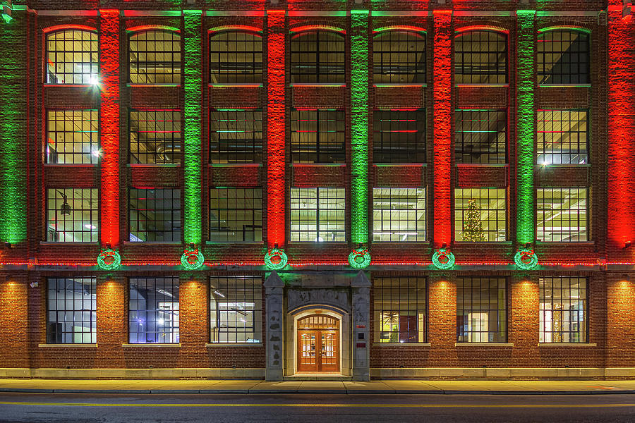Ew King Building Decorated For Christmas Close Up Photograph