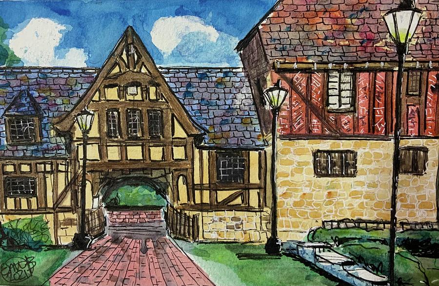 Ewing Manor Mixed Media by Eileen Backman
