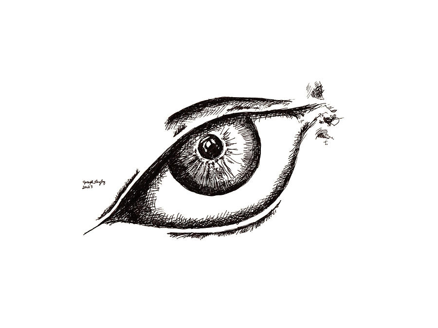 Exaggerated - October 2023 Drawing by Joseph A Langley