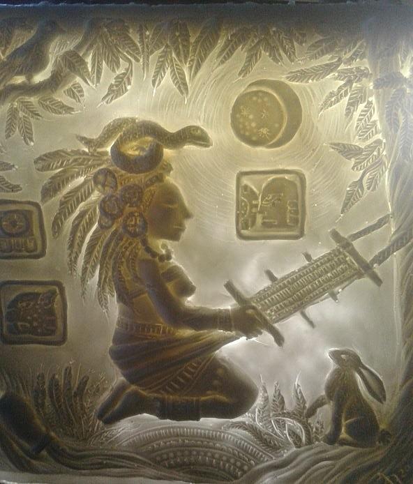 Exchel, Mayan Moon Goddess Painting