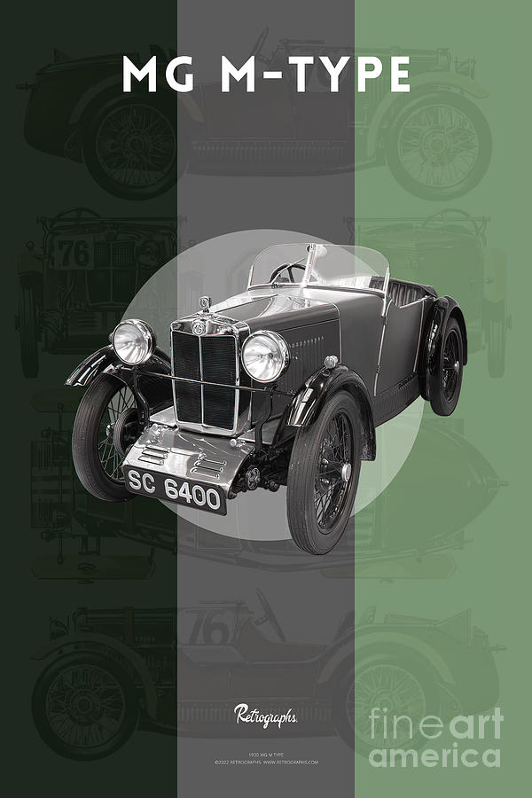 Exclusive Retrographs MG MT type Poster part of a series Mixed Media by Retrographs