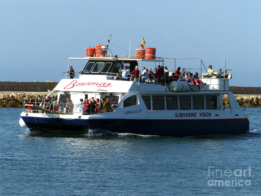 Excursion boat at Denia Photograph by Phil Banks
