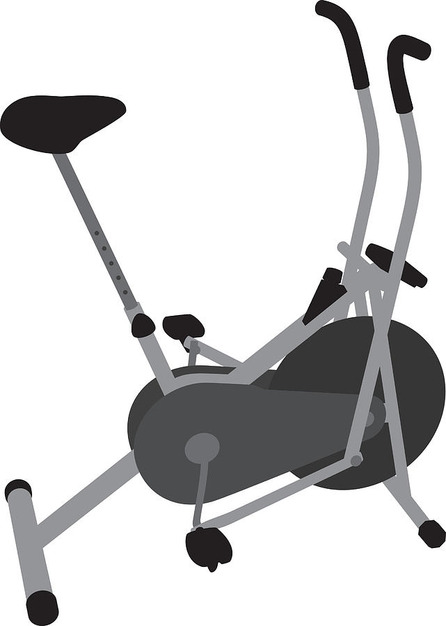 Exercise Bike Silhouette Drawing by JakeOlimb