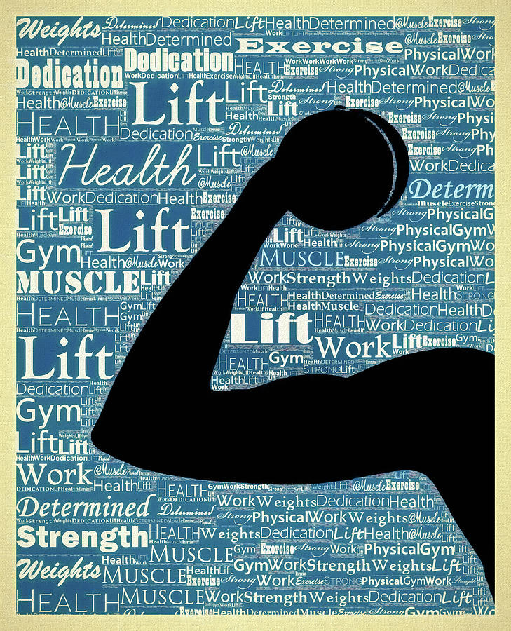 Exercise Lifting Pop Poster Mixed Media by Dan Sproul