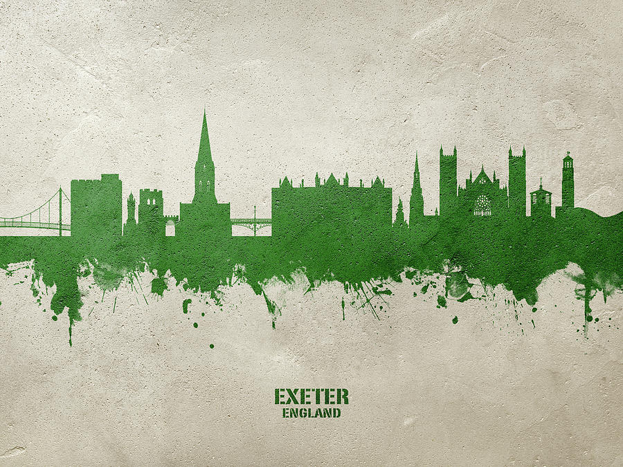 Exeter England Skyline #63 Digital Art by Michael Tompsett