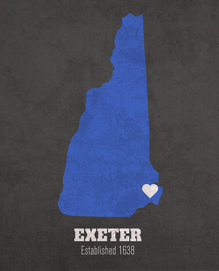 Exeter New Hampshire City Map Founded 1638 University of New Hampshire