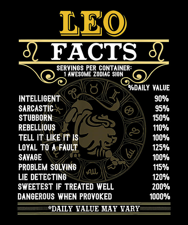 Exhilarating Things Astute Leo Facts Zodiac Signs Funny Birthday Gifts ...