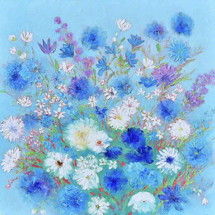 Exhilaration - impasto flowers Painting by Jan Matson Exhilaration - impasto flowers Painting by Jan Matson