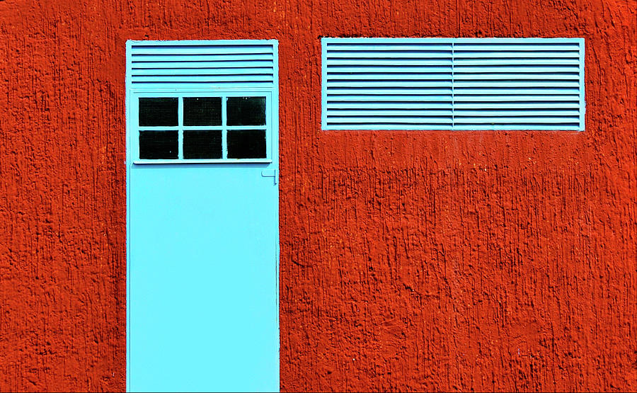 Exit Only In Blue and Orange Photograph by James DeFazio