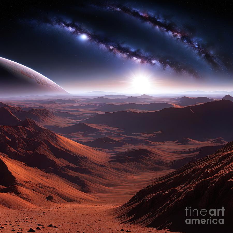 Exoplanet exploration, outer space artistic illustration. Photograph by Joaquin Corbalan