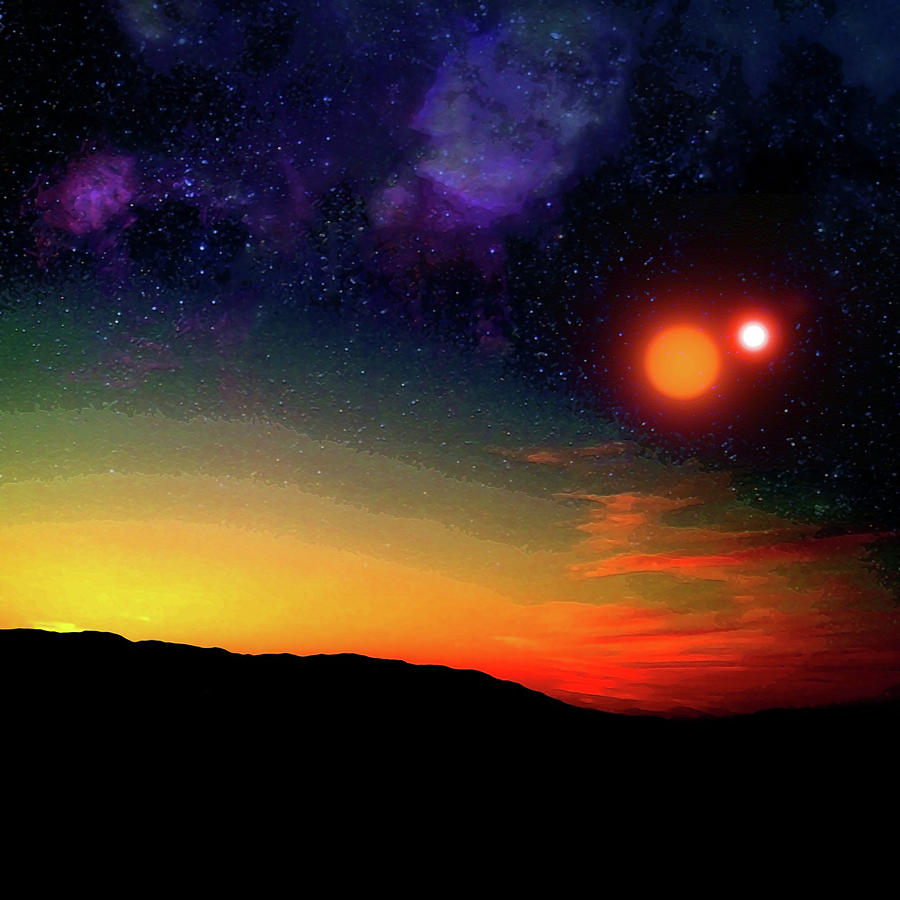 Exoplanet Moon Rise Digital Art by Don White Artdreamer