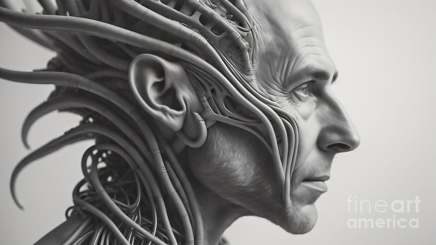 Exoskeleton Grey Alien Digital Art by Timothy OLeary