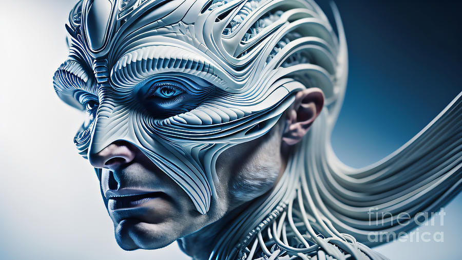 Exoskeleton Male Alien Digital Art by Timothy OLeary