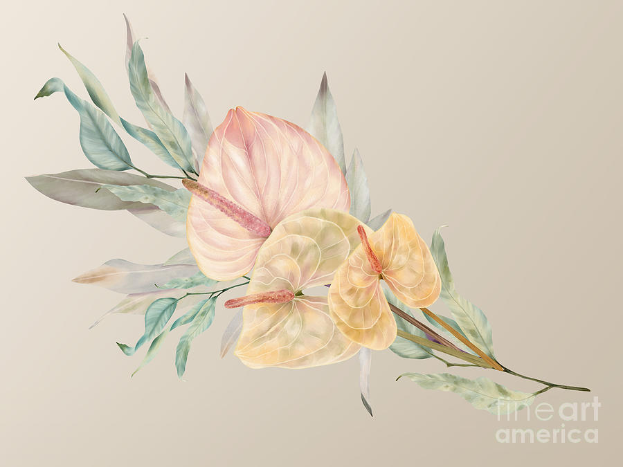 Exotic Anthurium Beauties Digital Art by J Marielle