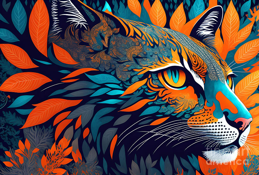 Exotic Cat Portrait - 5 Digital Art by Philip Preston Exotic Cat Portrait - 5 Digital Art by Philip Preston