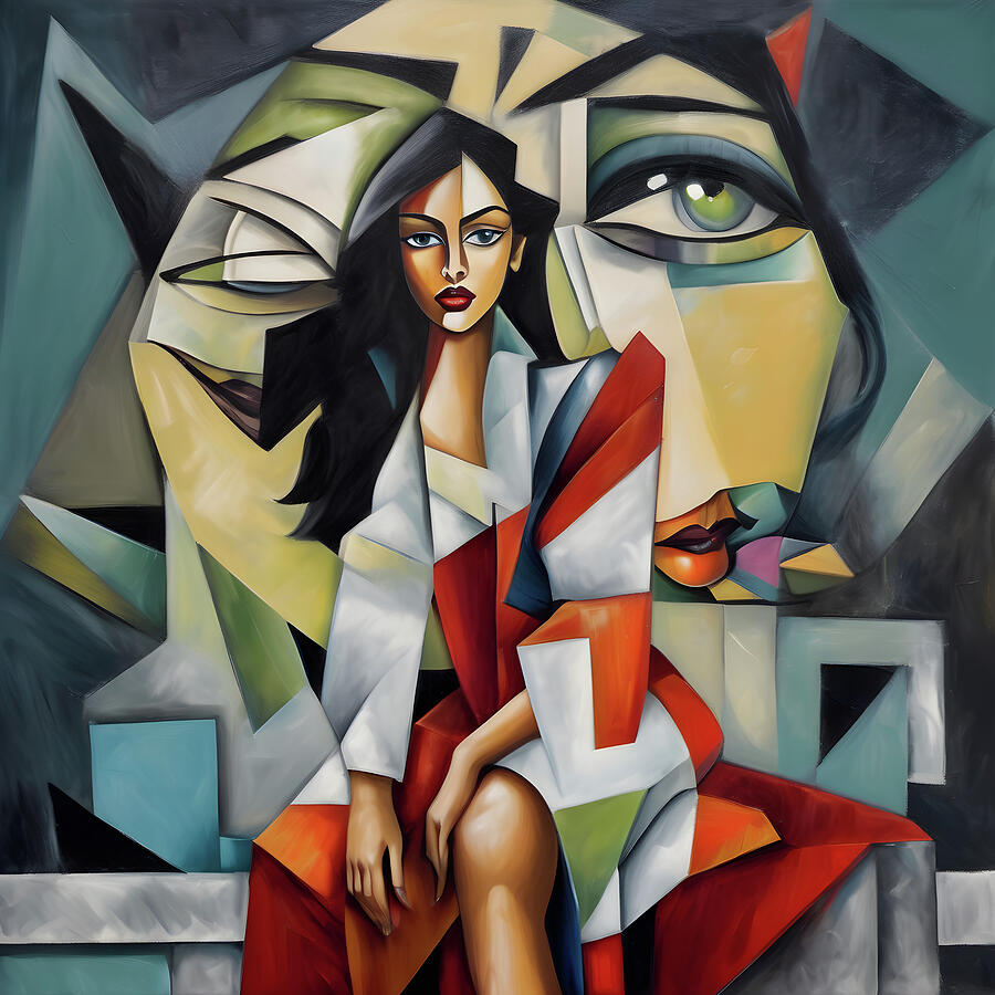 Exotic cubist beauty Digital Art by Bernard Jarman - Fine Art America