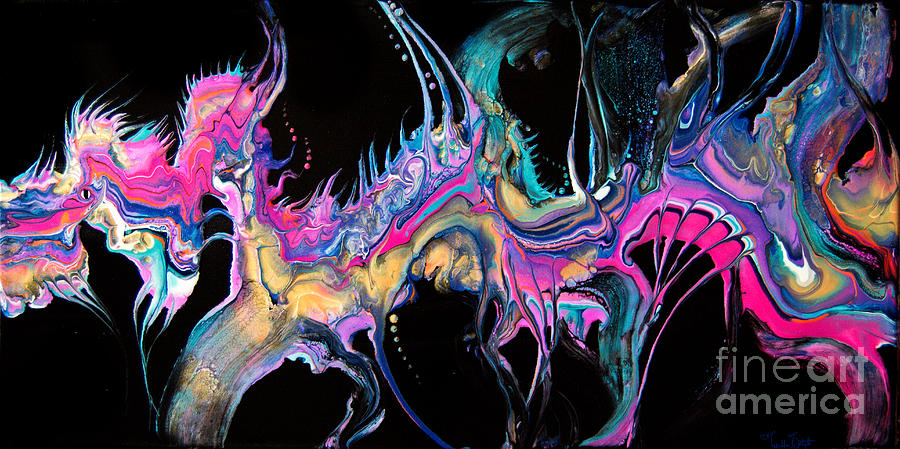 Exotic Dragon7852 Painting by Priscilla Batzell Expressionist Art Studio Gallery