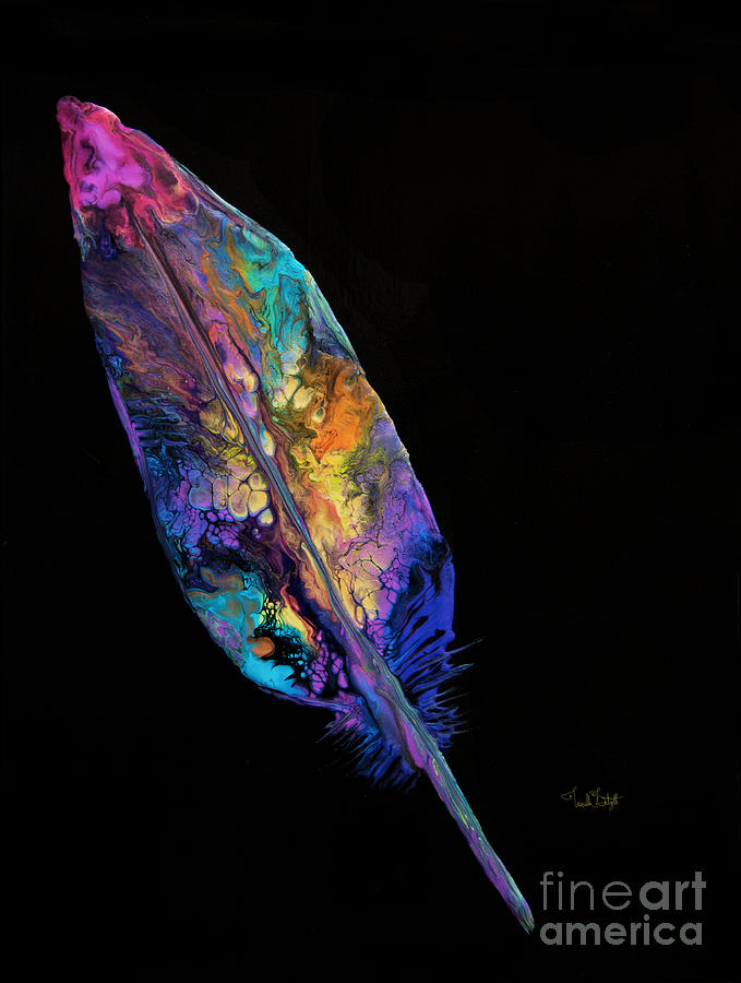 Exotic Feather Fancy 7968 Painting by Priscilla Batzell Expressionist Art Studio Gallery