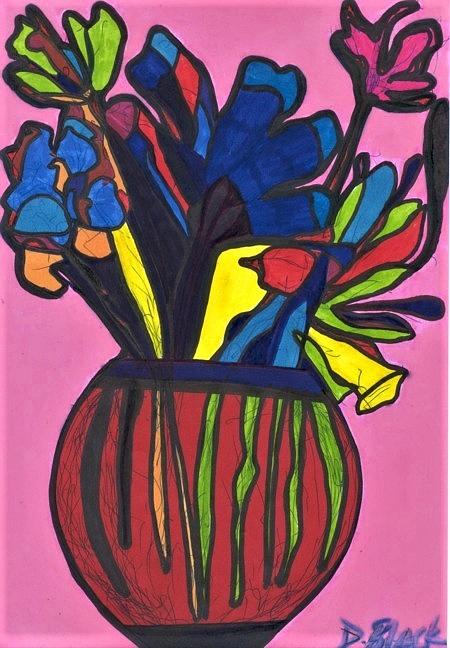 Exotic Flowers Drawing by Darrell Black