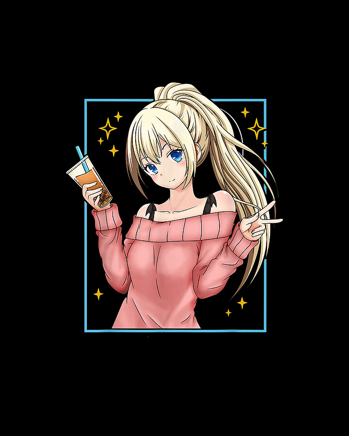 Experience Bubble Tea Anime Girl Kawaii Japanese Gift For Fan Digital