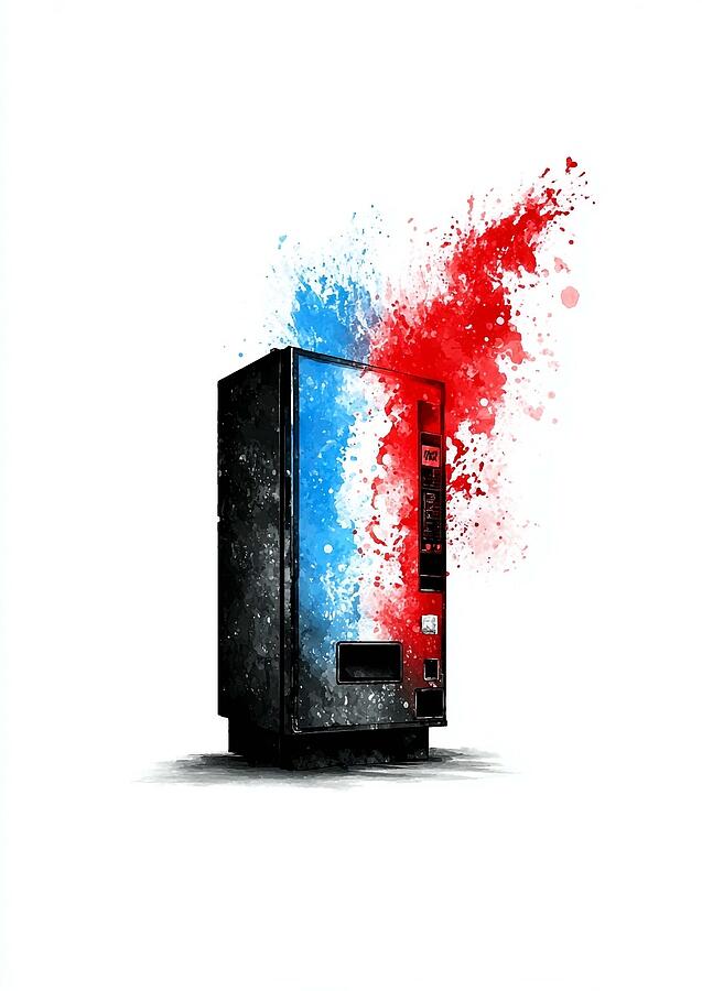 Exploding Color Vending Machine Vending Machine Ethereal Drawing by May ...